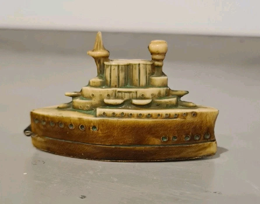 Vintage Pocket Tape Measure - Celluloid Battleship (1 Meter) - Image 2 of 4