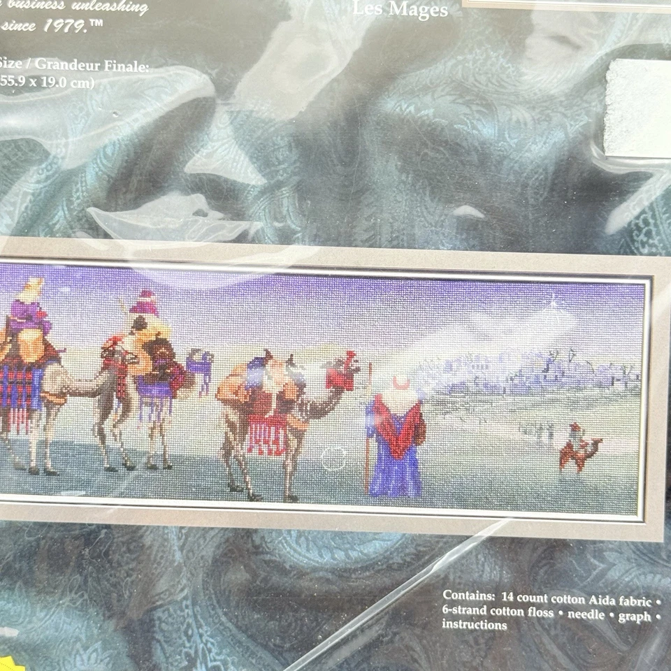 Janlynn Cross Stitch Kit Les Mages (magi) wisemen Rare Vintage 2000 - Image 2 of 4