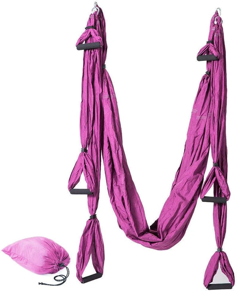 Altalena Yoga | Yoga Swing Antigravit&agrave; Viola | Amaca Aerea Per Asana Yoga FF FFITNESS