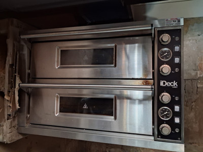 Moretti Forni Pizzaofen PD 72.72, elektrisch, 2 Decks, Edelstahl, Made in Italy