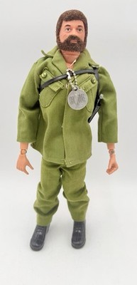 Vintage TALKING GI JOE ADVENTURE TEAM COMMANDER FLOCKED HAIR BEARD