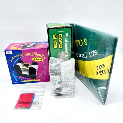 Black Jack Set: 6 Decks Automatic Card Shuffler With Card Shoe