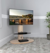 AVF Affinity Chepstow JOHN LEWIS AND PARTNERS  COLUMN TV STAND White-washed Oak