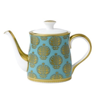Royal Crown Derby Bristol Belle Turquoise Full Coverage Small Tea Pot ... - NEW!