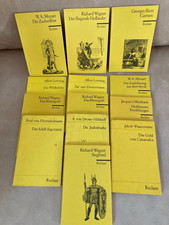 12 RECLAMHEFTE u.a. Droste-Hülshoff MOZART Lortzing WAGNER Wassermann OFFENBACH