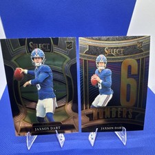 Select 2025 NFL 2 Card Lot Giants Jaxson Dart Rookie Numbers Base Football