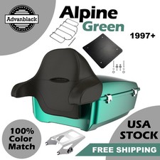 Advanblack Alpine Green King Tour Trunk Pack Luggage For 97 Harley Street Road