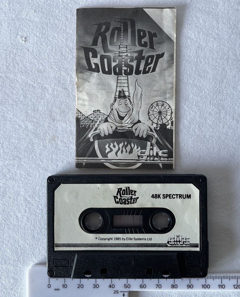 Vintage Elite Tape Game ROLLER COASTER Sinclair ZX Spectrum 48k 1985 ...