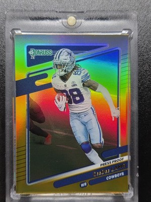 CEEDEE LAMB  RARE GOLD  Refractor Holo SP Non Auto Panini Cowboys  
