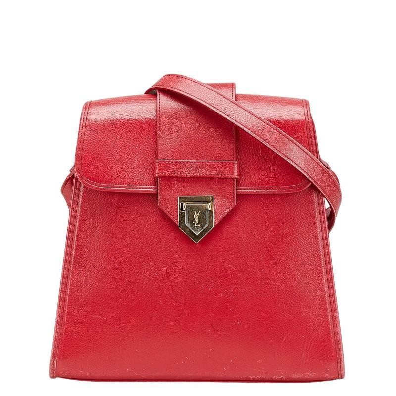 Borsa a tracolla Saint Laurent YSL logo rosa pelle donna usata