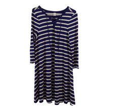 Old Navy Womens Dress Large Long Sleeve Pullover Blue and White