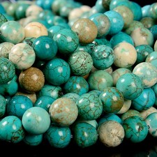 Turquoise Howlite Gemstone Round 7MM 8MM Loose Beads 15inch Full Strand D662 