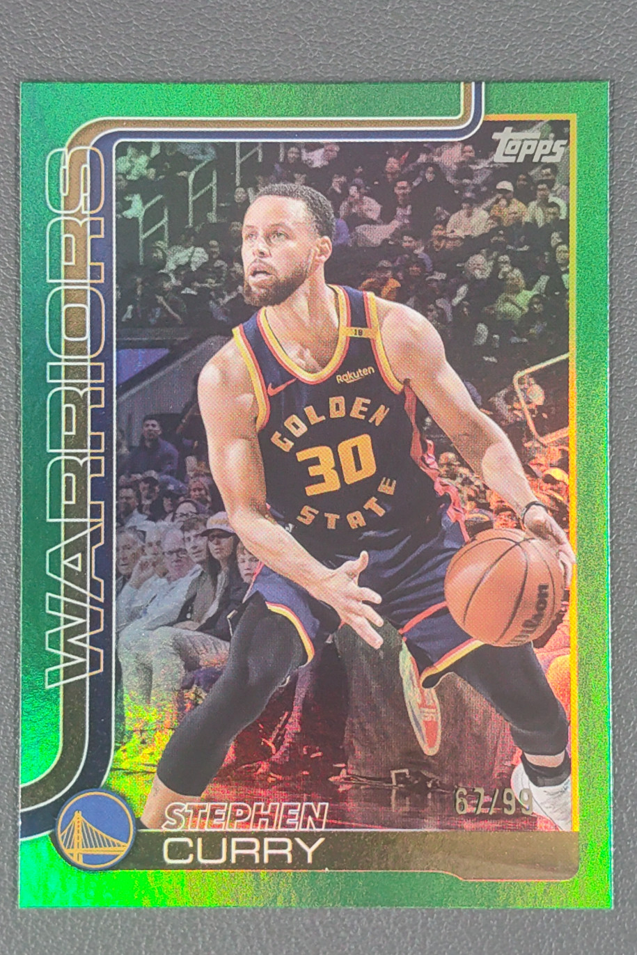 2025 Topps Flagship Stephen Curry Green Rainbow /99 #135 Warriors