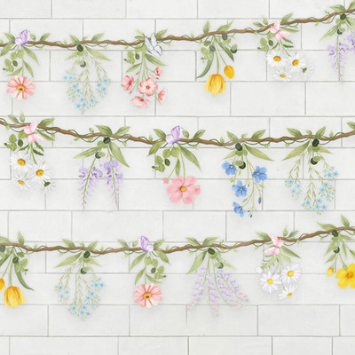 2 PCS Wildflower Garland Banner for Baby Shower Decorations, Spring Easter Flora