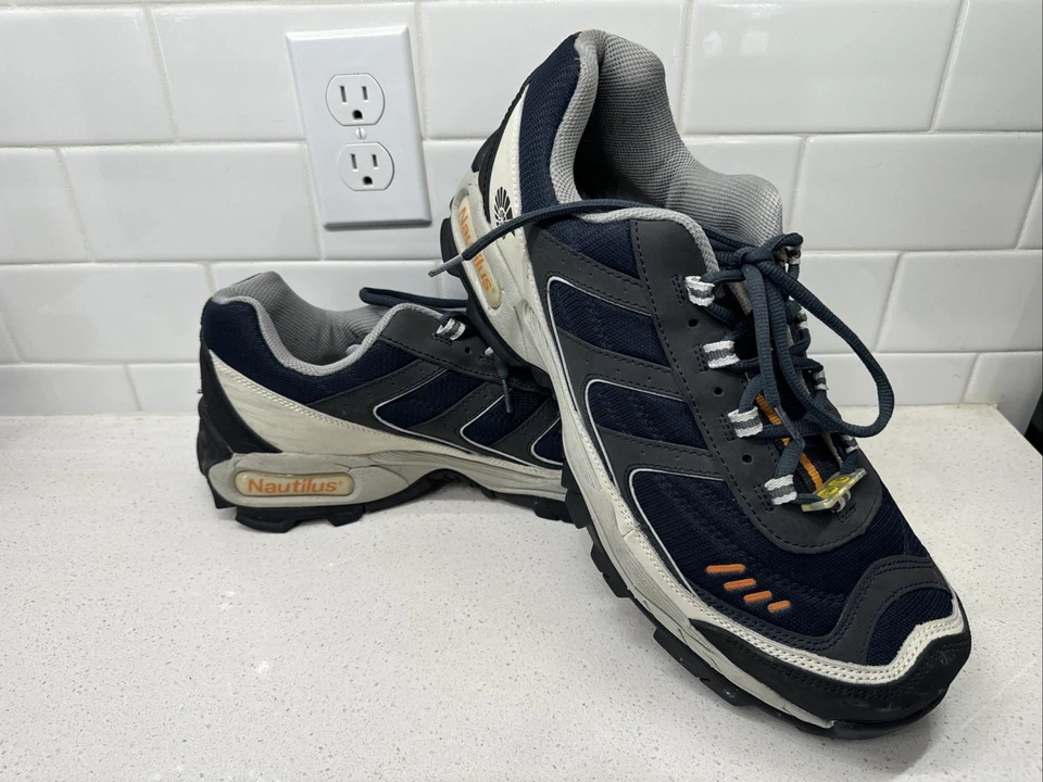 Zapato de Trabajo Atlético Nautilus Para Hombre Puntera de Acero Corte Bajo N1326 Azul/Naranja Talla 16M Foto 4 de 4