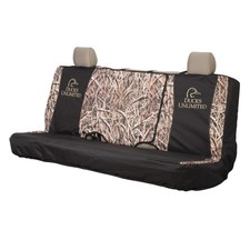 Ducks Unlimited Stacked Logo Rear Bench Full Size Bench Mossy Oak Blades