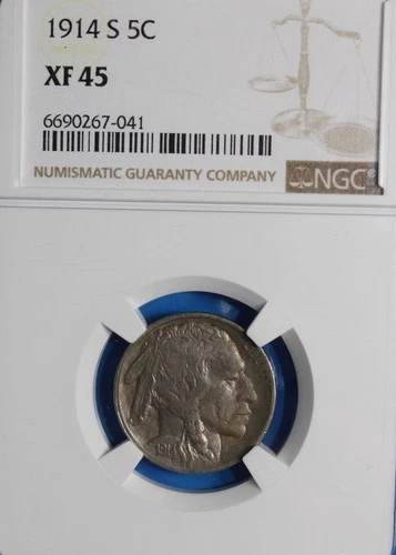 1914-S Buffalo Nickel NGC XF45