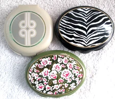 LOT of 3 Vintage AVON Powder Compact w/Mirror / Powder & Puff Included / NOS