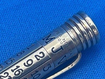 Fend 'Super Norma' 900 Silber Ewiger Kalender Bleistift in Mont Blanc Box