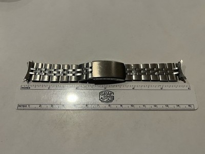 Vintage 18mm Duchess Maranne Steel Deployment Watch Band Curved End Links
