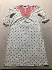 VTG Lanz Of Salzburg Nightgown Womens L Large White Holly And Berry 3/4 Sleeve