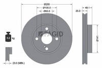 2X Pagid Bremsscheibe InnenbelüFtet Ø255Mm FüR Toyota Corolla ZZE12_ NDE12_