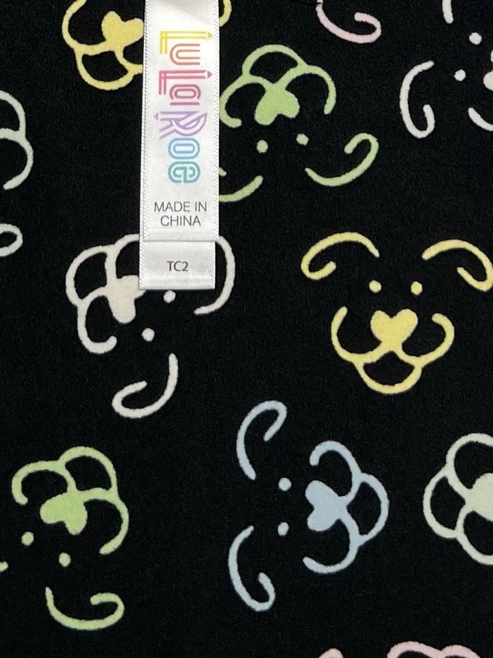 NUEVO LuLaRoe TC2 Leggings UNICORNIO Animal PERRO Mascota Piel Bebé CACHORRO Colorido Boop Cachorro Foto 4 de 4