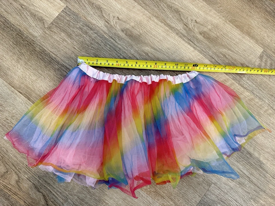 Falda Tutú Esponjosa Rosa Arco Iris Adulto Corto Tul Disfraz Halloween Para Mujer OS Foto 2 de 3