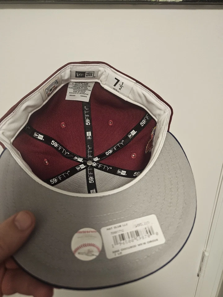 Sombrero de los Chicago Cubs 7 1/2 Sombrero Club Sangría Nuevo Foto 4 de 4