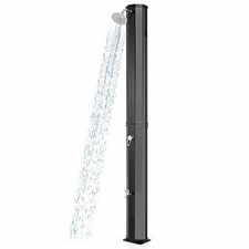 60 L Solar Heated Outdoor Shower with Shower Head & Foot Shower Tap for Pool Spa