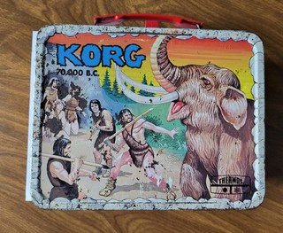 Vintage 1975 Korg 70 000 B.C. Metal Lunchbox Hanna Barbera bad shape Vintage