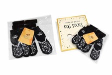 4pcs Anti-Slip Dog Socks with Adjustable Straps Paw Protector for Hardwood Floor