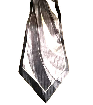 Emilio Ponti Tie Mens One Size Gray 100% Silk Abstract Geometric Pattern Necktie