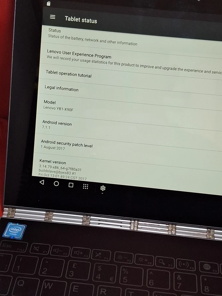 Lenovo Yoga Book Tablet Android Grey 64gb YB1-X90F +64gb Sd  - Image 2 of 4