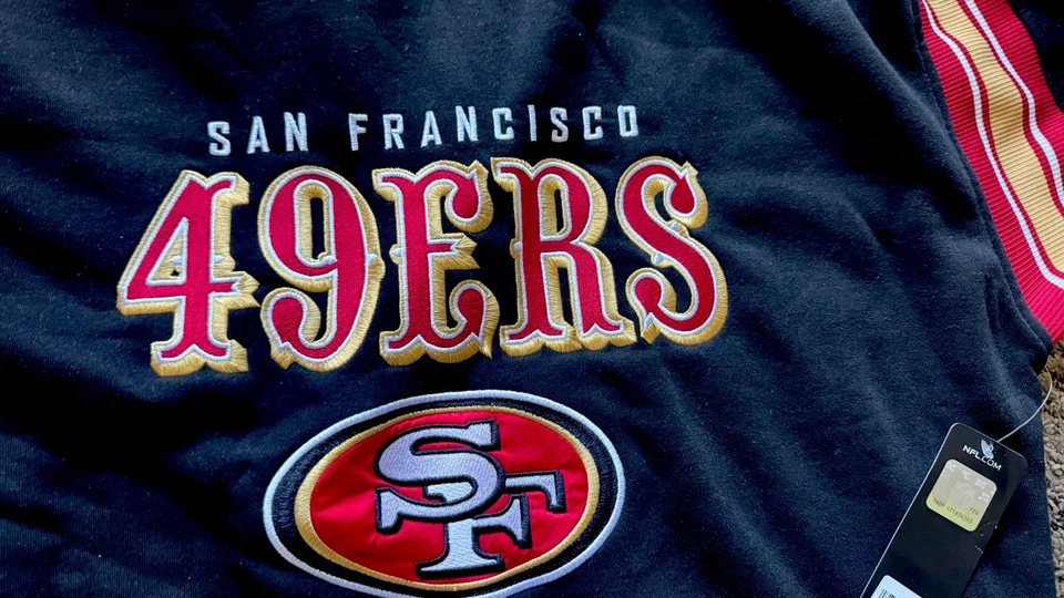 Sudadera con capucha para adultos SF 49ers talla grande de todas las puntadas. Nuevo con etiquetas. Niners Foto 3 de 4