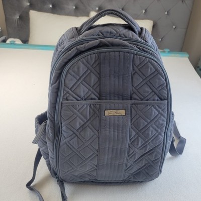 Vera Bradley Gray Backpack Diaper Bag Quilted Soft Bag w/ Lots of Pockets Unisex