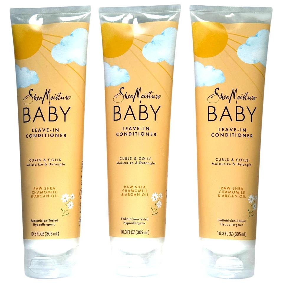 3 PK - SheaMoisture Baby Leave-In Conditioner for Curly Hair Raw Shea 10.3 Fl Oz - Image 4 of 4