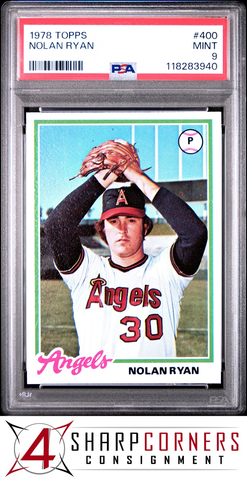 1978 TOPPS #400 NOLAN RYAN ANGELS HOF PSA 9
