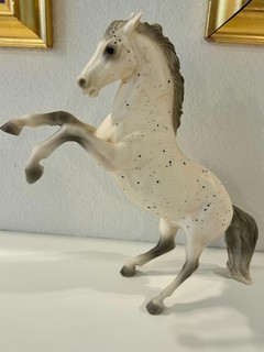 Vintage Breyer Rearing Stallion White Speckled Appaloosa Horse USA Mold #30