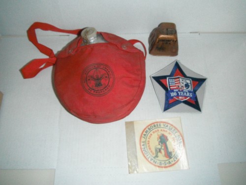 lot of boyscouts items canteen jamboree bell etc bsa