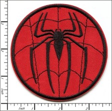 20 Pcs Embroidered Iron on patches Spide Web Black/Red 79mm AP017gB