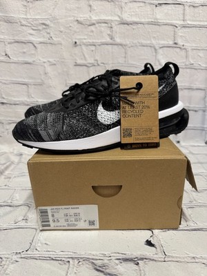 NEW in BOX Men's Nike Air Max Flyknit Racer Shoes Size 8 Black/White DJ6106-001