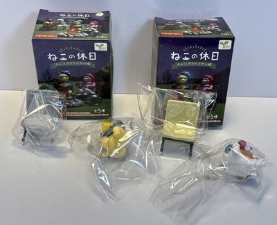 Blind box Japanese Cat's Holiday , Campfire edition, Mini Figure. 2 Cats
