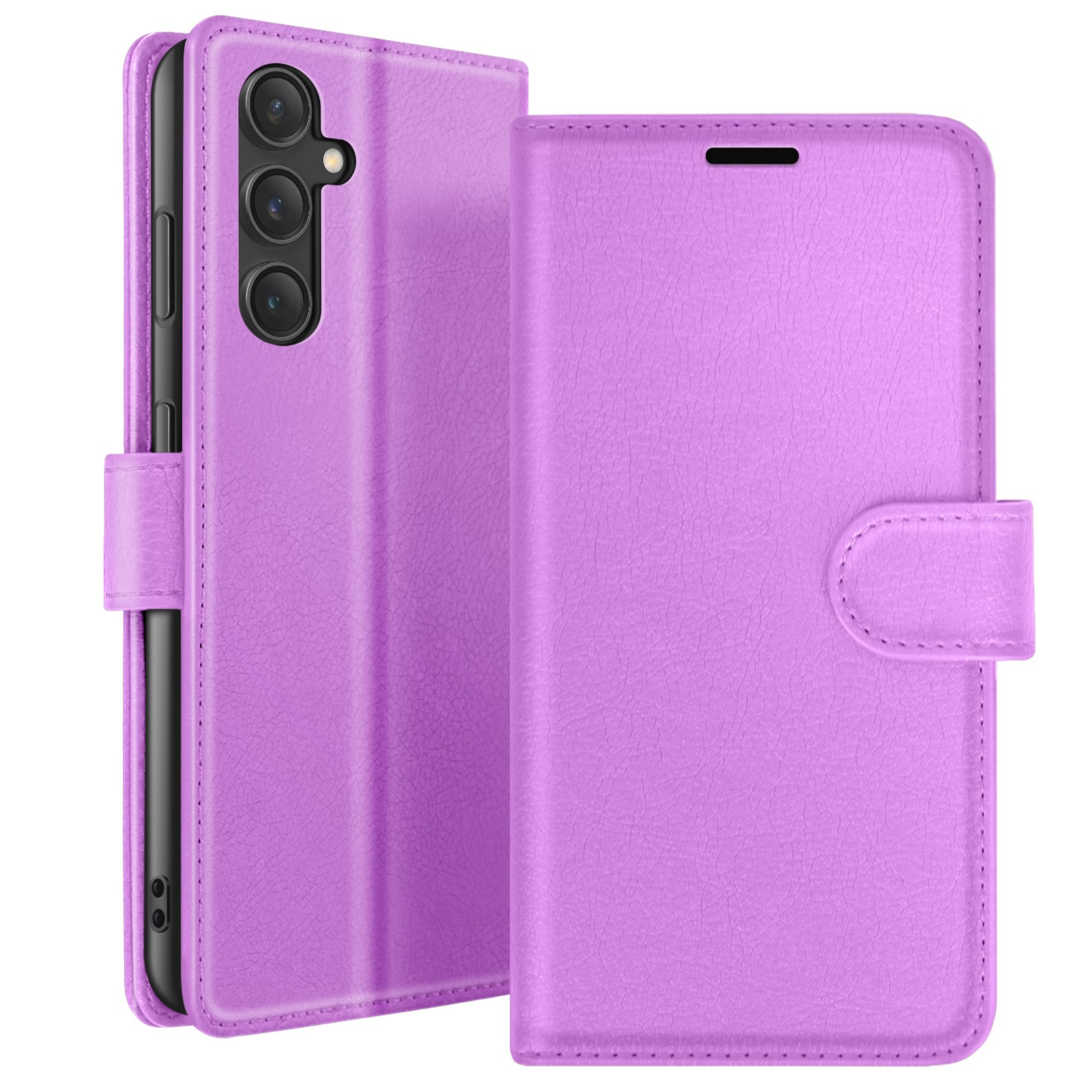 Portemonnaie étui Galaxy S23 FE avec clapet support et fermeture aimantée