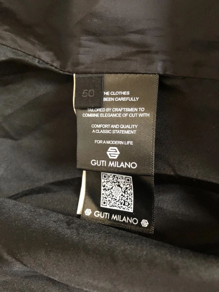 NWT Men Guti Milano Limit Edition Black Slim Bomber Zipper Decor Polyester S / M - Image 3 of 4