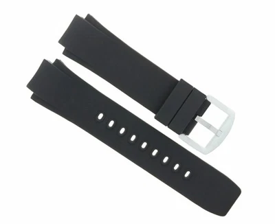 26/18MM SILICON RUBBER BAND STRAP FOR IWC 35380 353804 DUAL CROWN AQUATIMER BLK - Photo 1/4