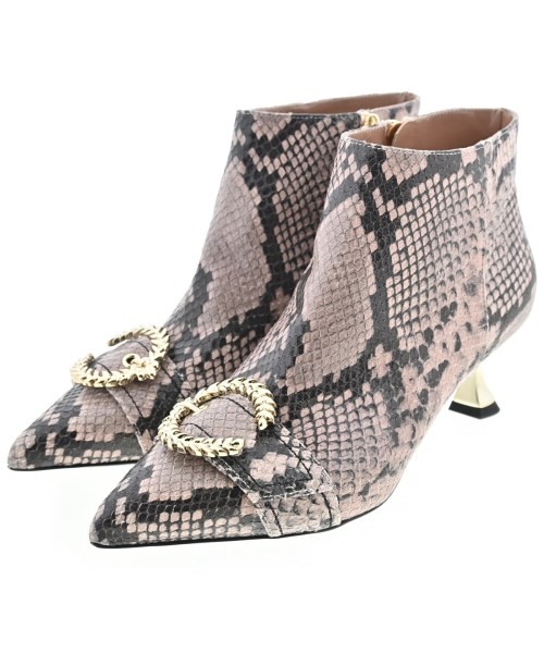 Pollini Booties PinkxBlack(Python) EU36(Approx. 2… - image 1