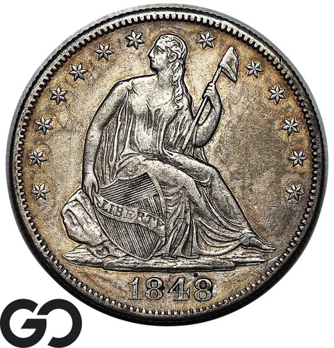 1848-O Seated Liberty Half Dollar, Tough Coin, AU Bids $440