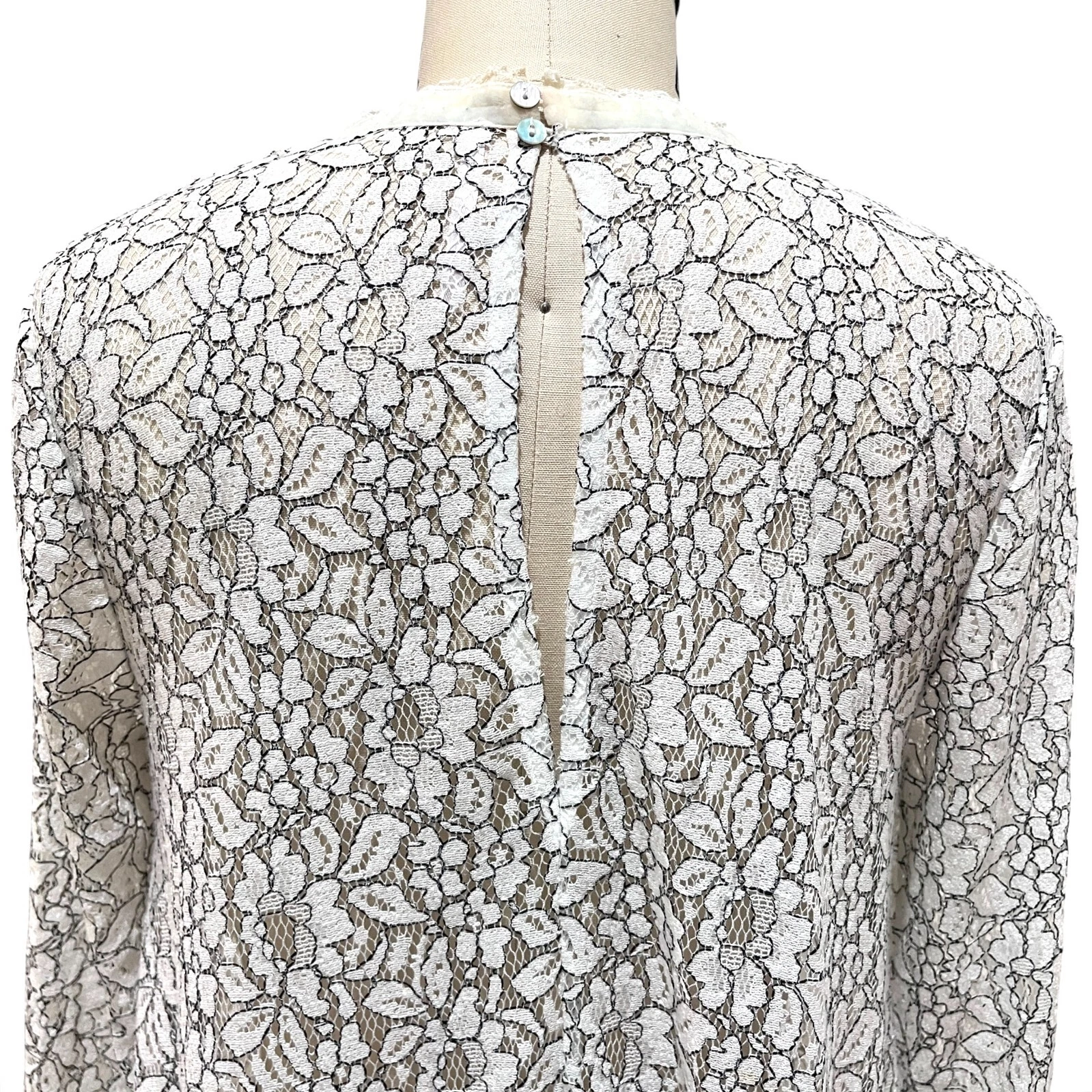 UNDERCOVER Free People Secret Origins abito tunica pizzo a pezzi taglia XS boho romantico