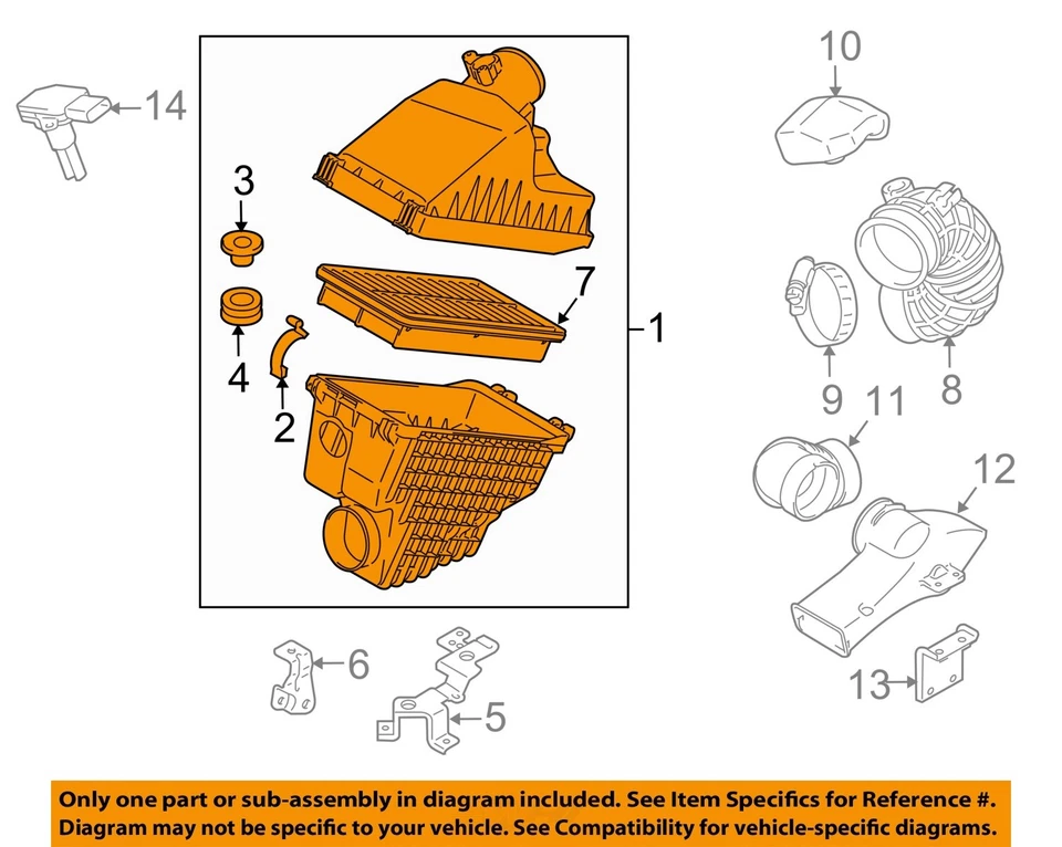 Conjunto de limpador de ar usado serve: 2010 Suzuki Sx4 2.0 grau A - Imagem 3 de 4